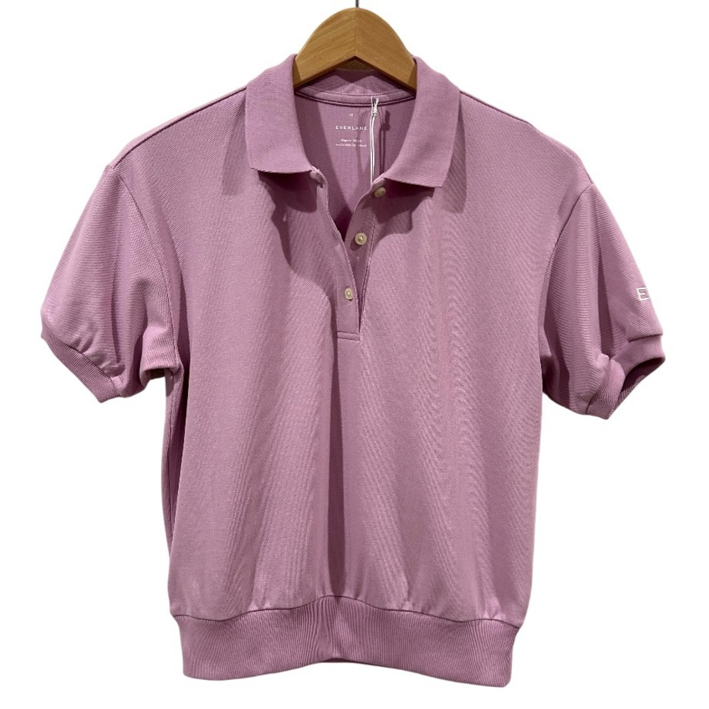 Everlane women’s Polo shirt XS mauve oversized boxy preppy New NWT
